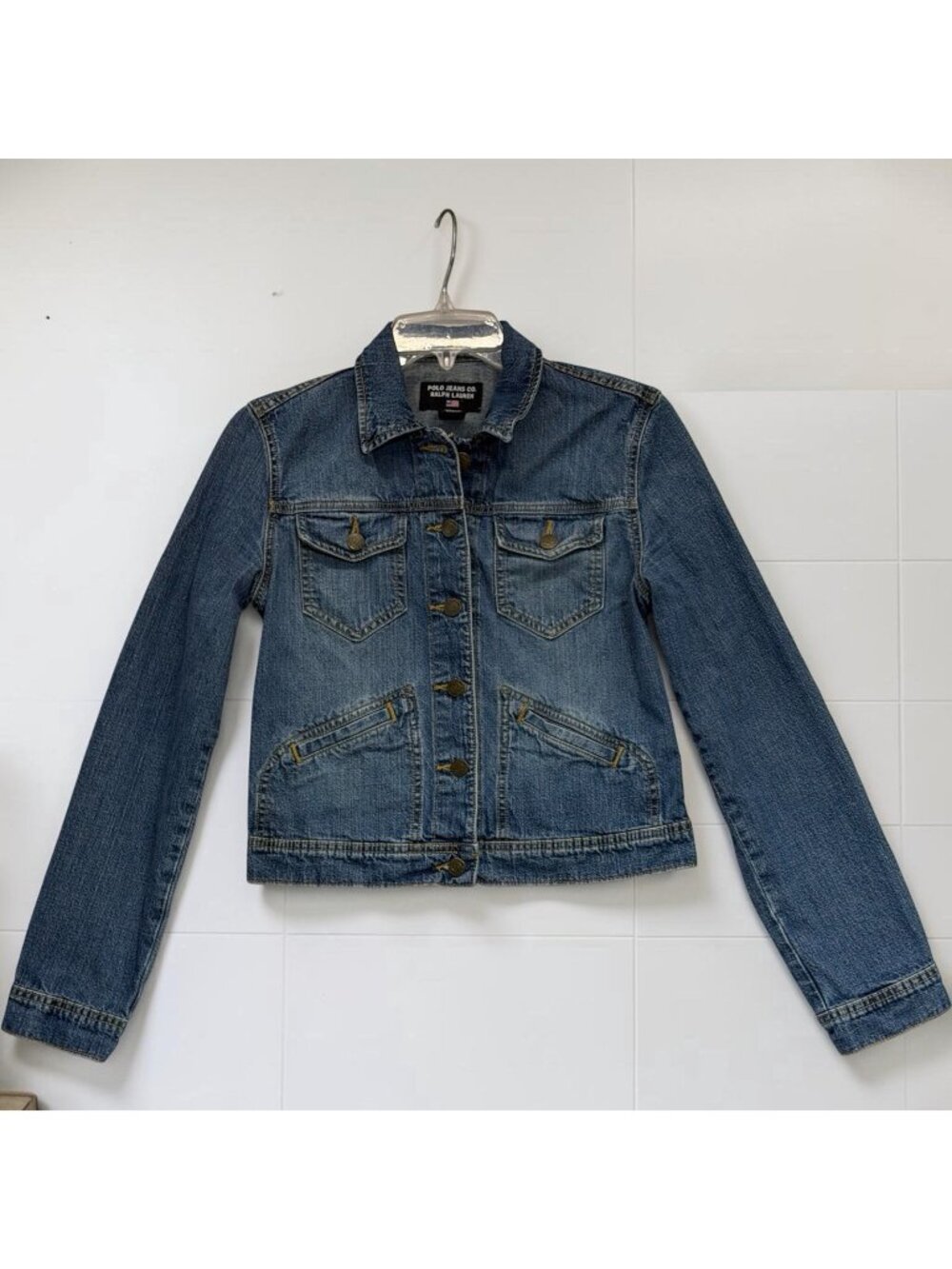 Vintage Polo Jeans Co Ralph Lauren Denim Jean Jacket Black Label Women’s Size S